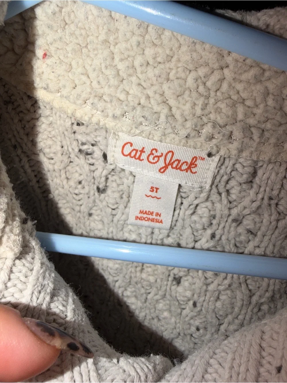 Cat & Jack Cream Cable-Knit Button Front Cardigan